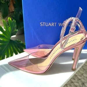 Staurt Weitzman Embellished PVC Ankle Pump